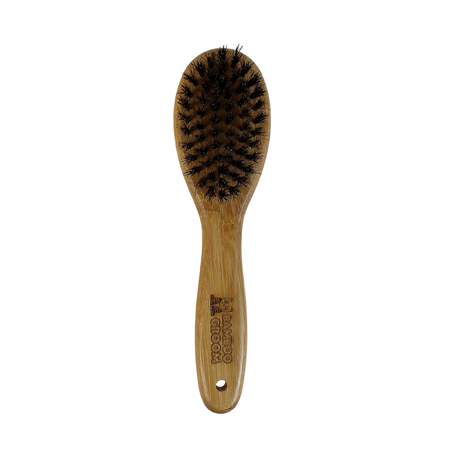 Bamboo Groom Oval Bristle Brush - Small/Medium