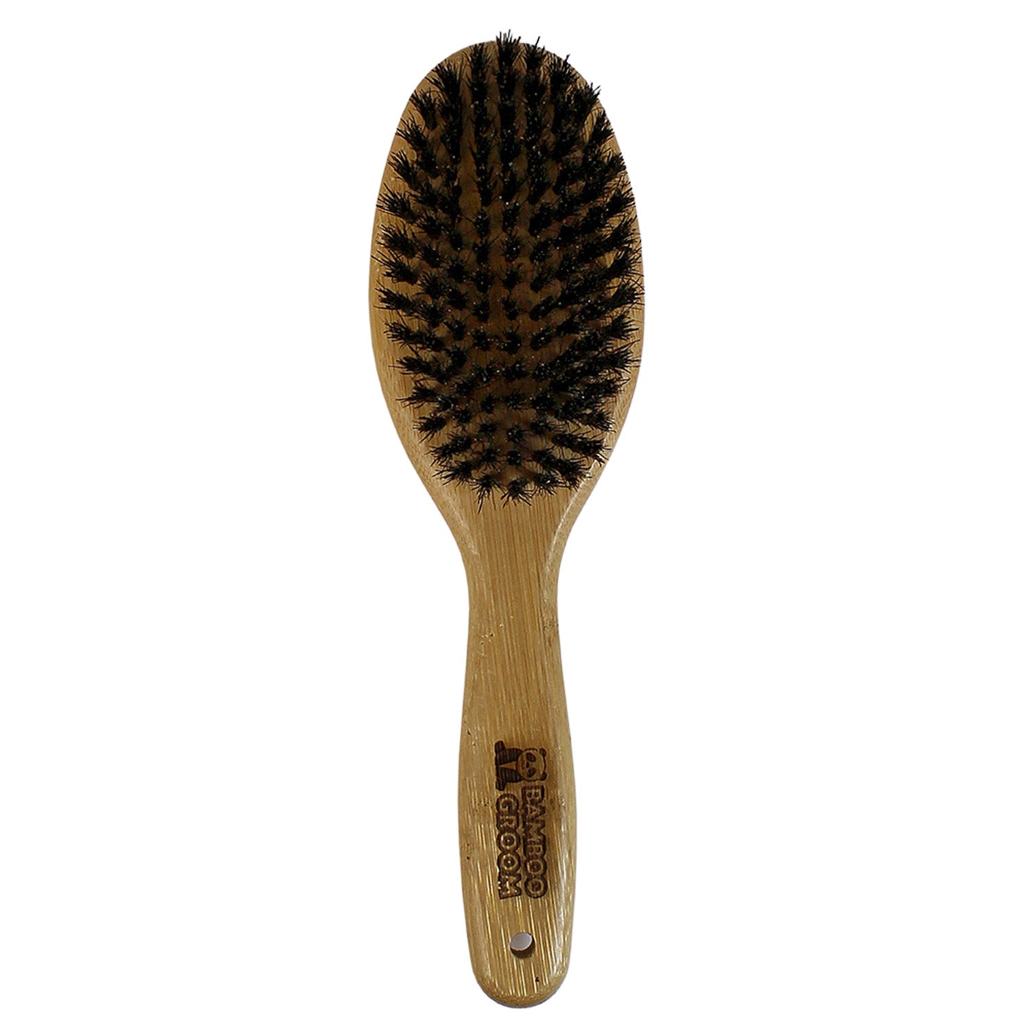 Bamboo Groom Oval Bristle Brush - Large