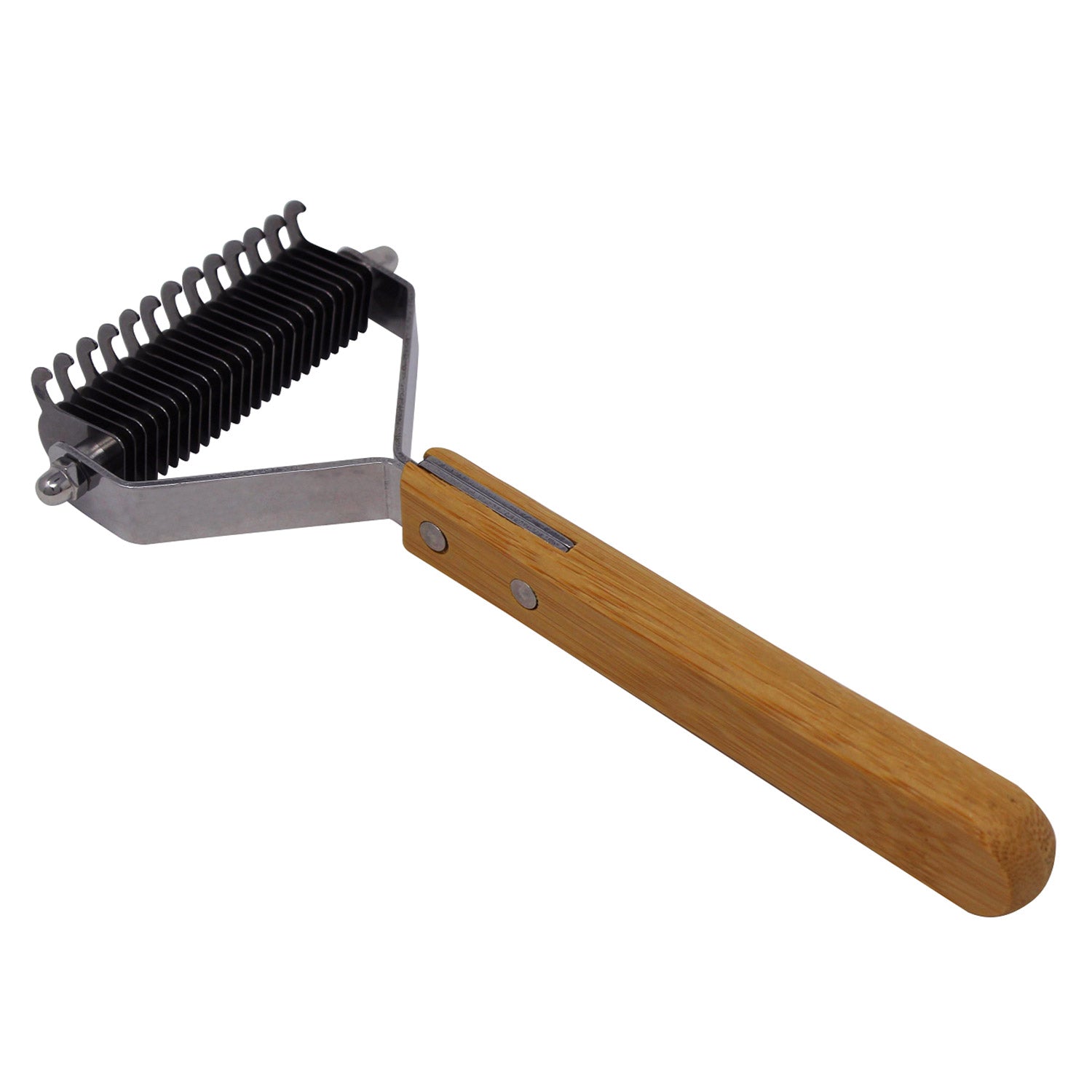 Bamboo Groom Double Sided Dematting Comb with Stainless Steel Teeth