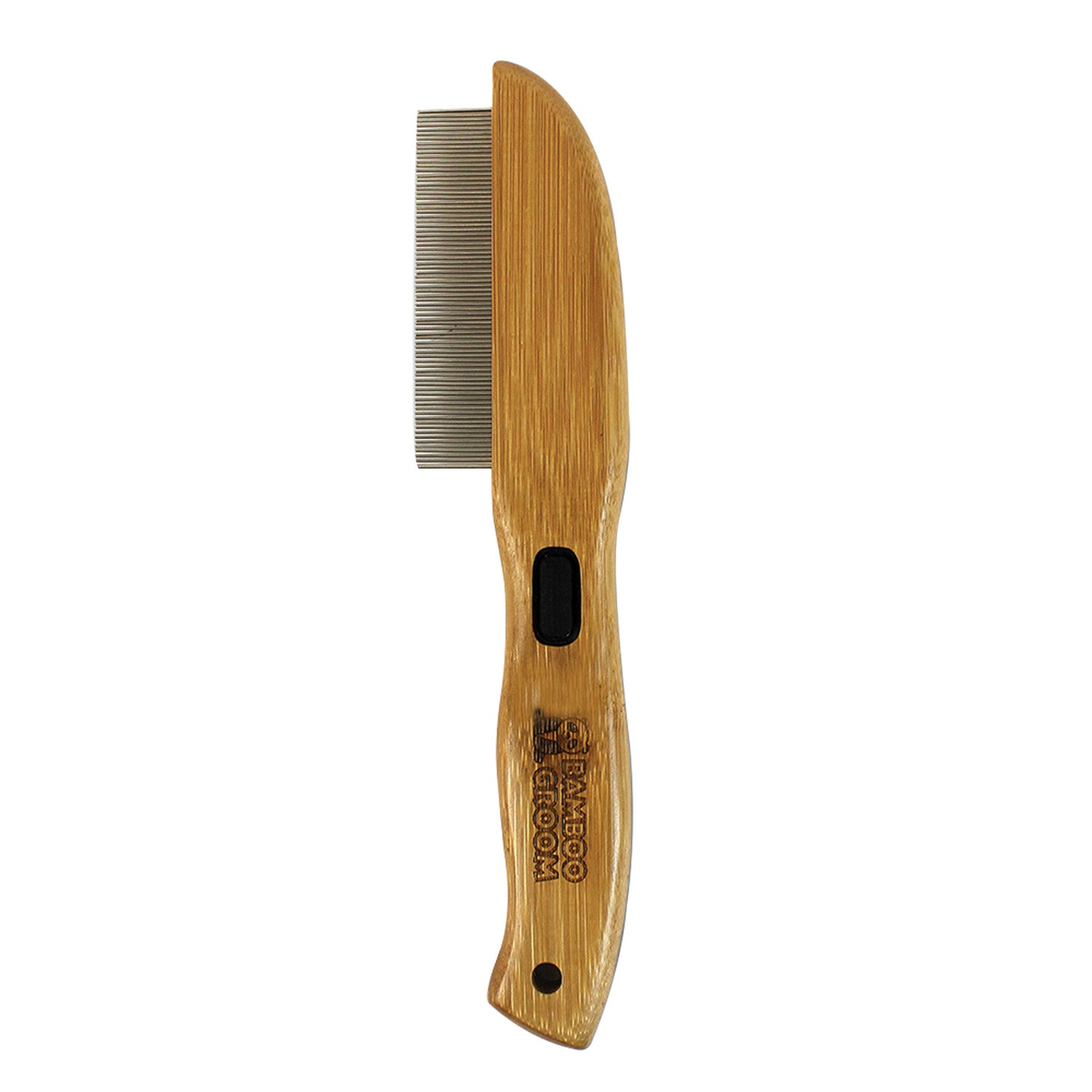 Bamboo Groom Flea Comb with 77 Rotating Pins