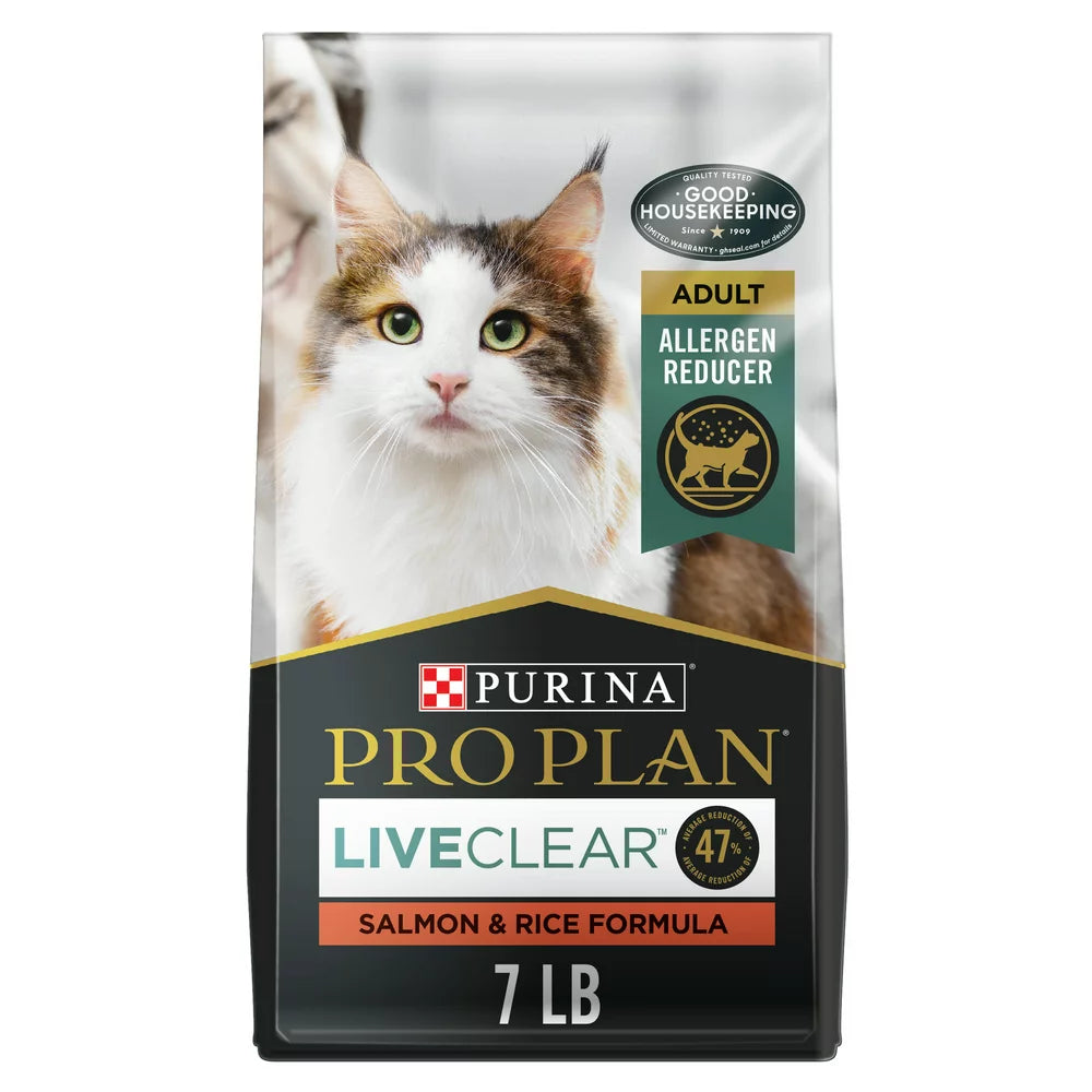 Pro Plan LiveClea Allergen Reducing Salmon & Rice Formula Dry Cat Food 7 lb  (3.18 kg)