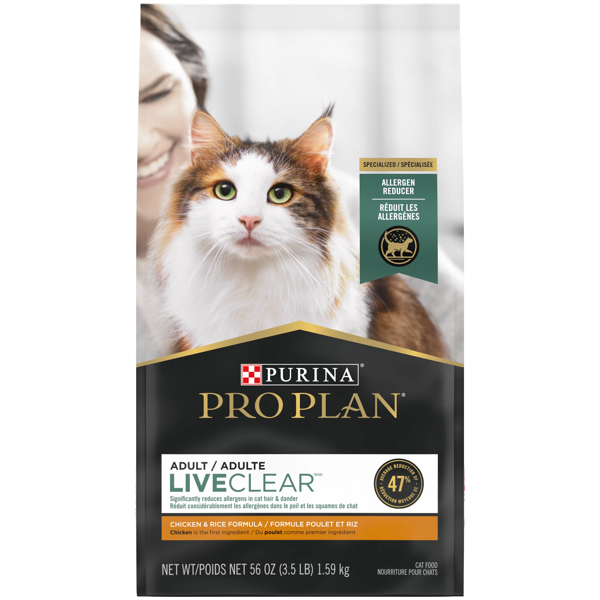 Pro Plan® LiveClear Allergen Reducing Chicken & Rice Formula Dry Cat Food 7 lb (3.18 kg)