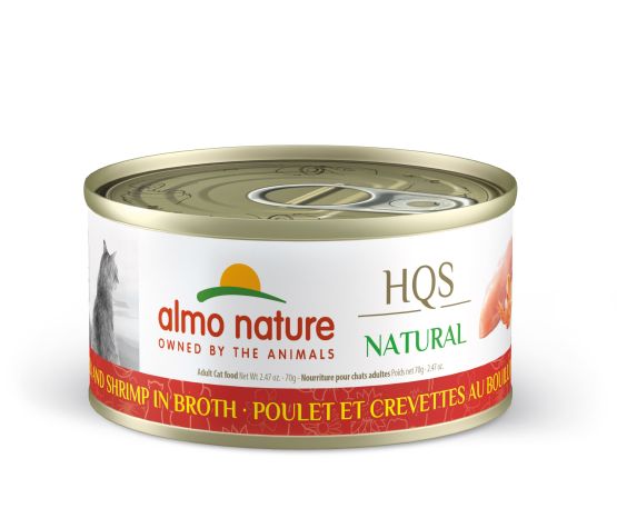 Almo Nature Hqs Natural Cat - Chicken With Shrimps In Broth 70g