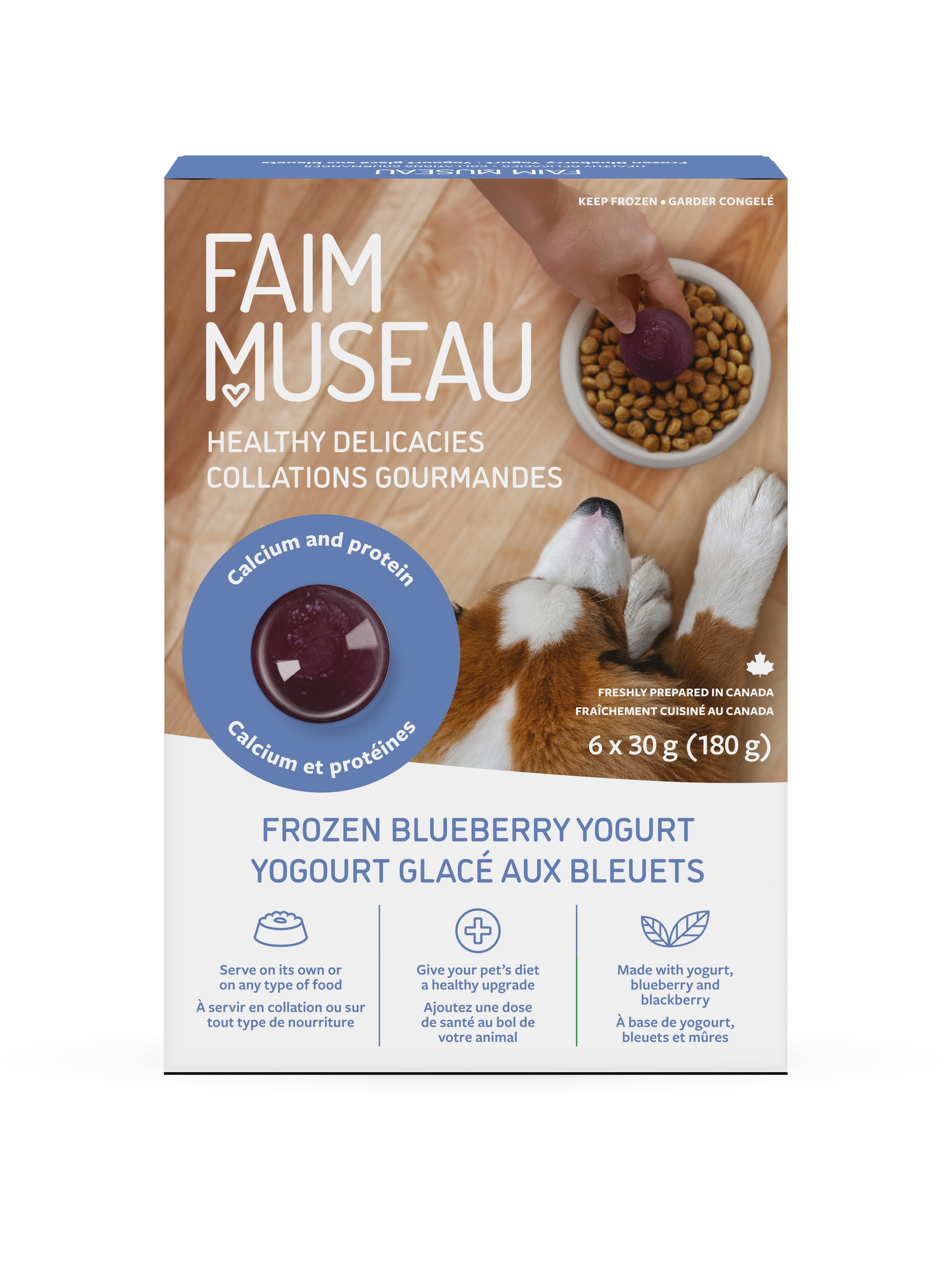 Faim Museau Yogourt Glacé aux Bleuets 6 x 30g (180g)