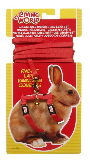 Living World Adjustable Harness and Lead Set for Rabbits -1.2 m (4 ft)