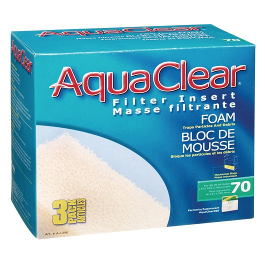 Blocs de mousse filtrante pour AquaClear 70/300, paquet de 3