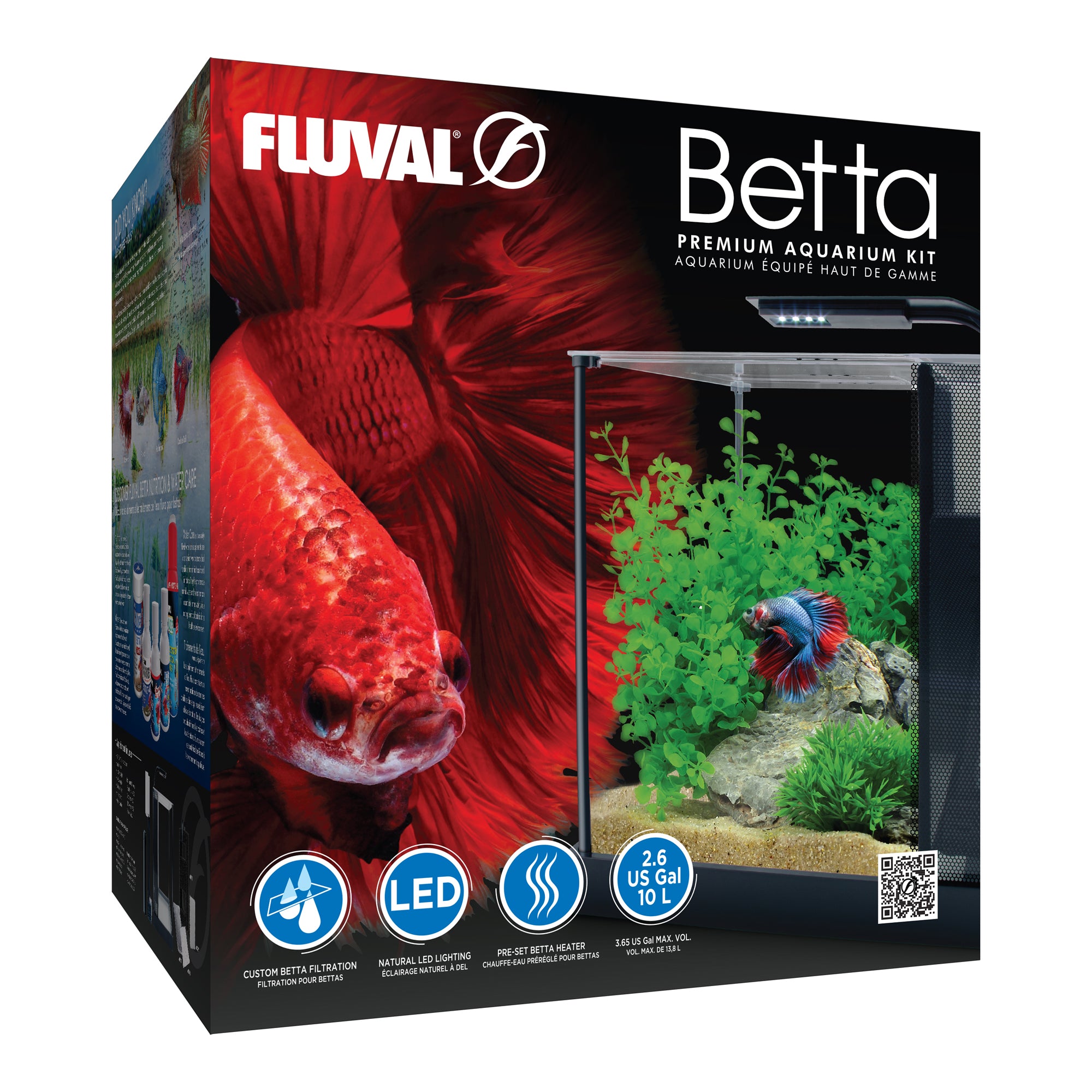 Betta Premium Aquarium Kit, 2.6 US Gal / 10 L