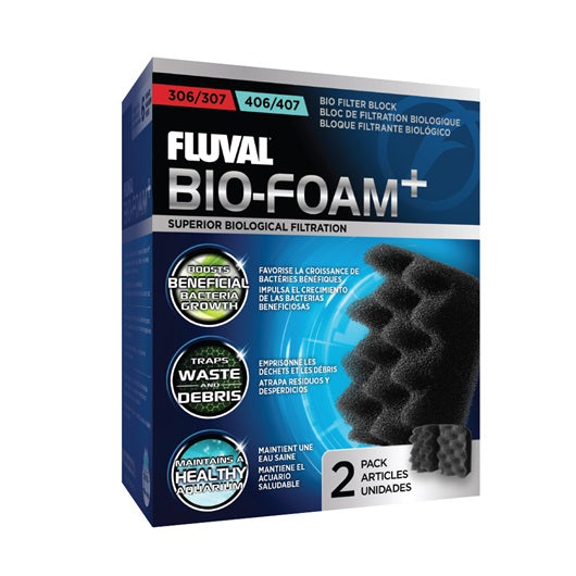 Blocs de mousse Bio-Foam + pour filtres Fluval 306/406 et 307/407, paquet de 2