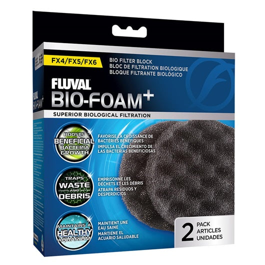 Blocs de mousse Bio-Foam + pour filtres Fluval FX4/FX5/FX6, paquet de 2
