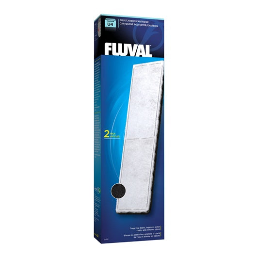 Cartouches de polyester/charbon pour filtre submersible Fluval U4, paquet de 2
