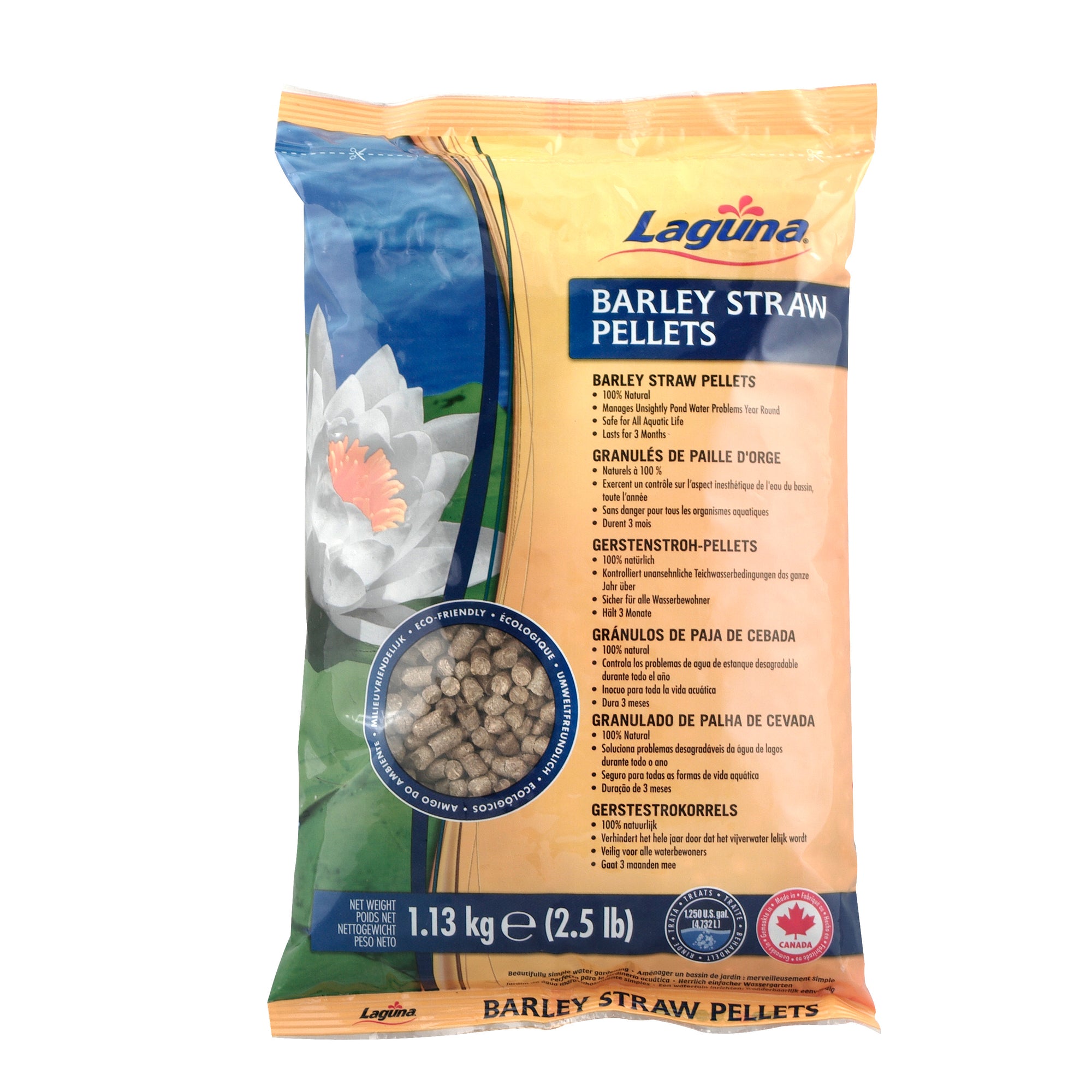Granulés de paille d’orge Laguna, 1,13 kg (2,5 lb), traite jusqu'à 4 730 L (1 250 gal US), avec sac-filet