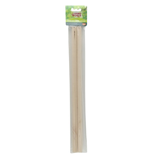 Living World 2 Wooden Perches - 2 pack