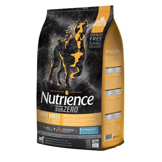 Aliment Nutrience SubZero Sans grains pour chiens de grande race, Vallée du Fraser, 10 kg (22 lb)