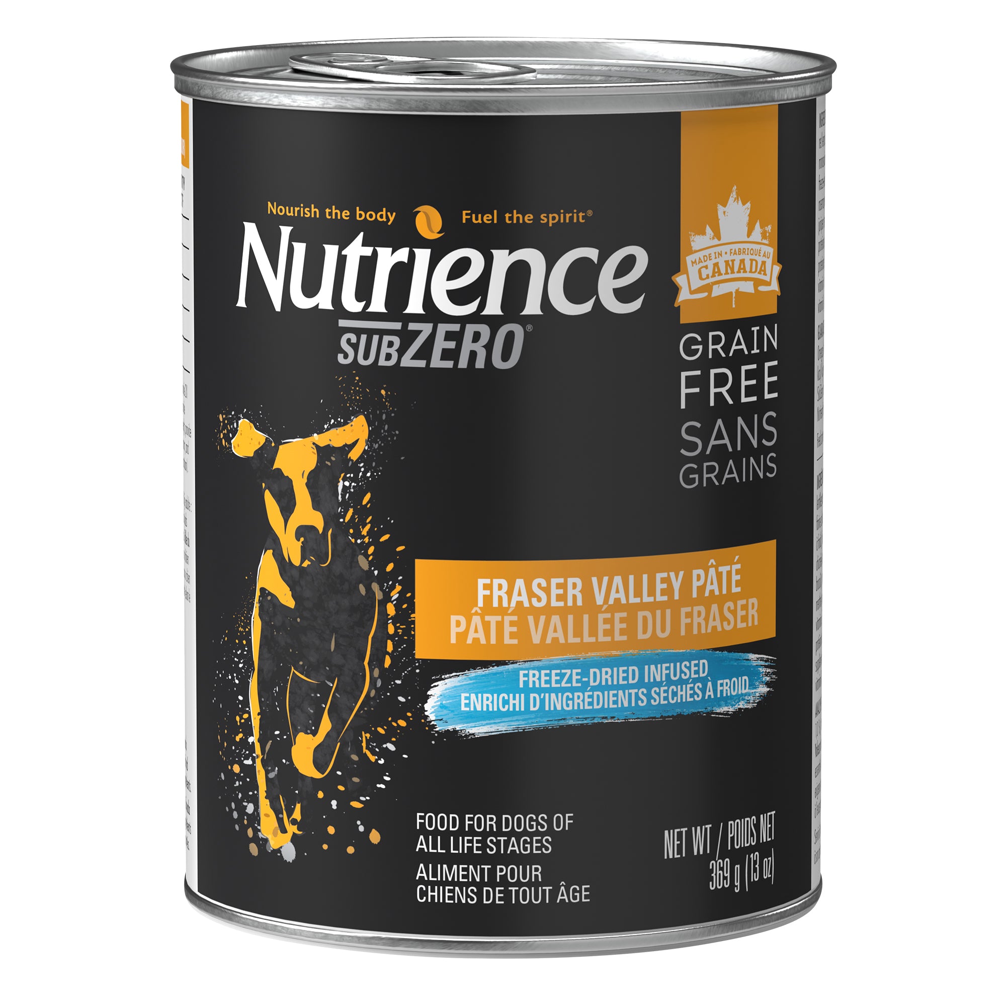 Aliment Subzero Nutrience Sans grains Pâté pour chiens adultes, formulation Vallée du Fraser, 369 g (13 oz)