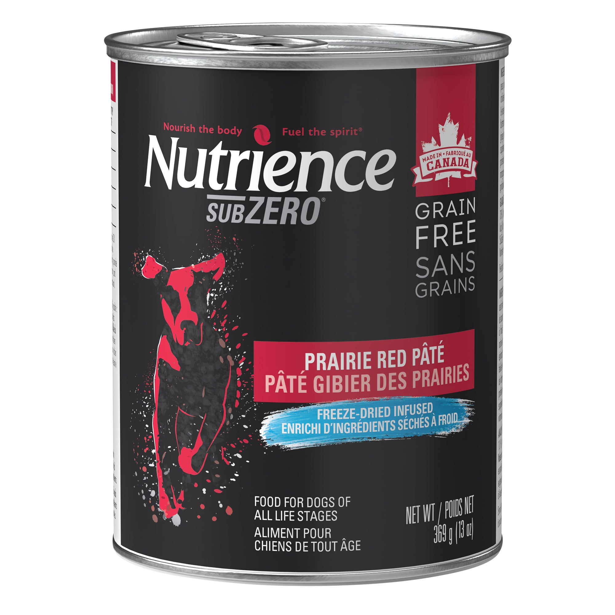 Aliment Subzero Nutrience Sans grains Pâté pour chiens adultes, formulation Gibier des Prairies, 369 g (13 oz)