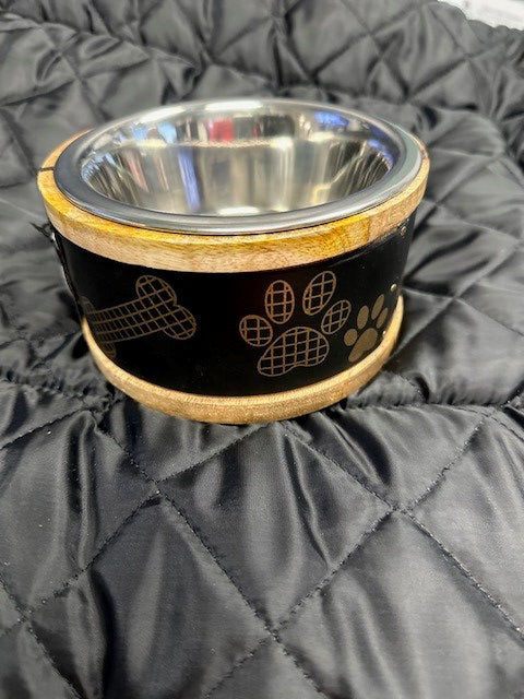 Metal bowl with wooden contour Large (2qt)