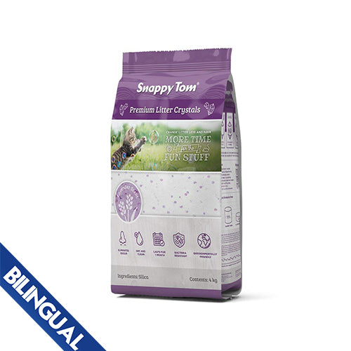 Snappy Tom Crystal Cat Litter - lavender 4 kg