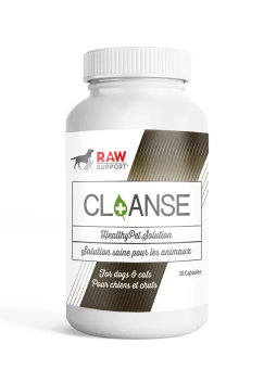 Raw Support Cloanse Supplément Naturel 30 Capsules (traitement pour vers) - La niche&amp;moi