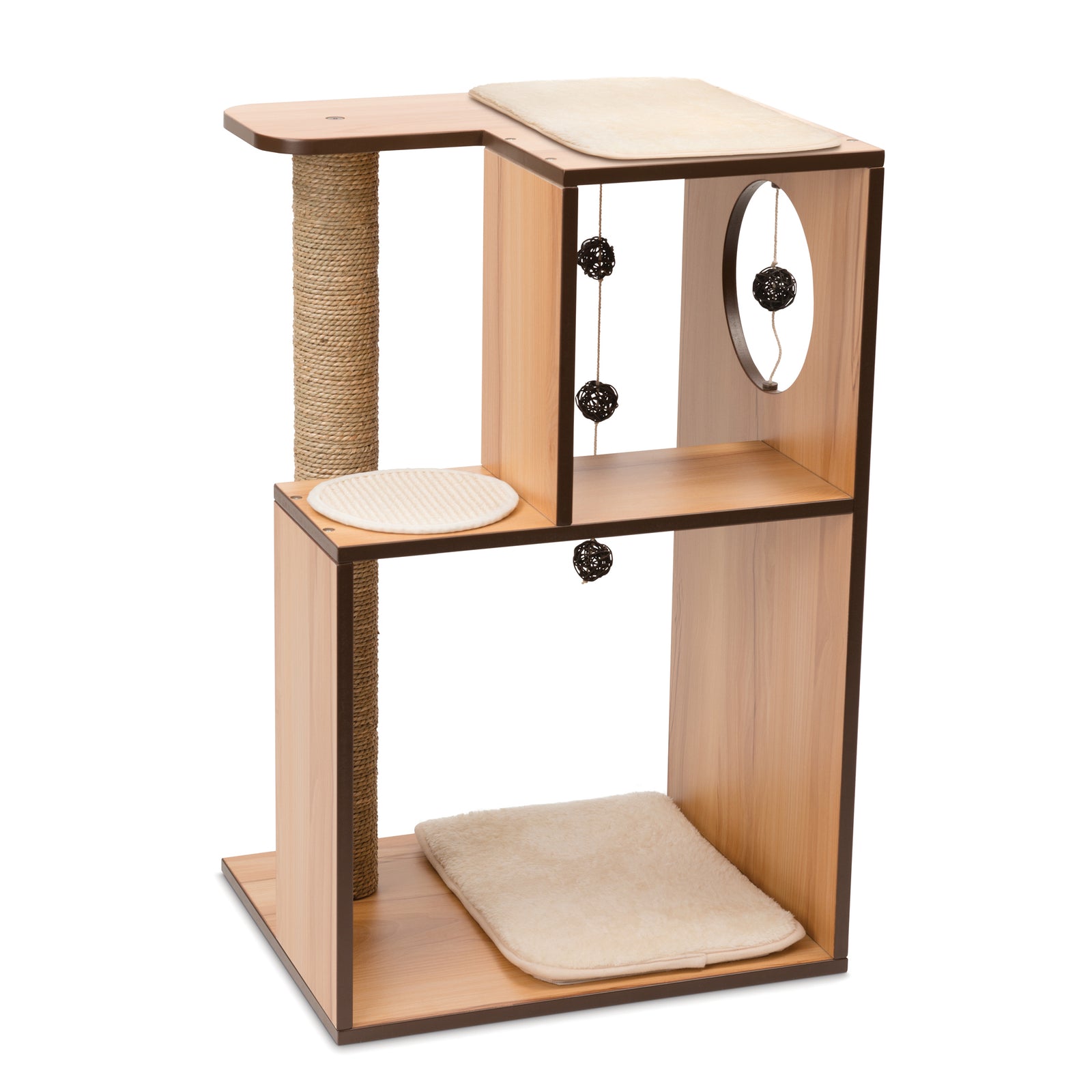 Meuble V-Box, grand, noyer  - 50 x 40 x 78 cm - La niche&moi