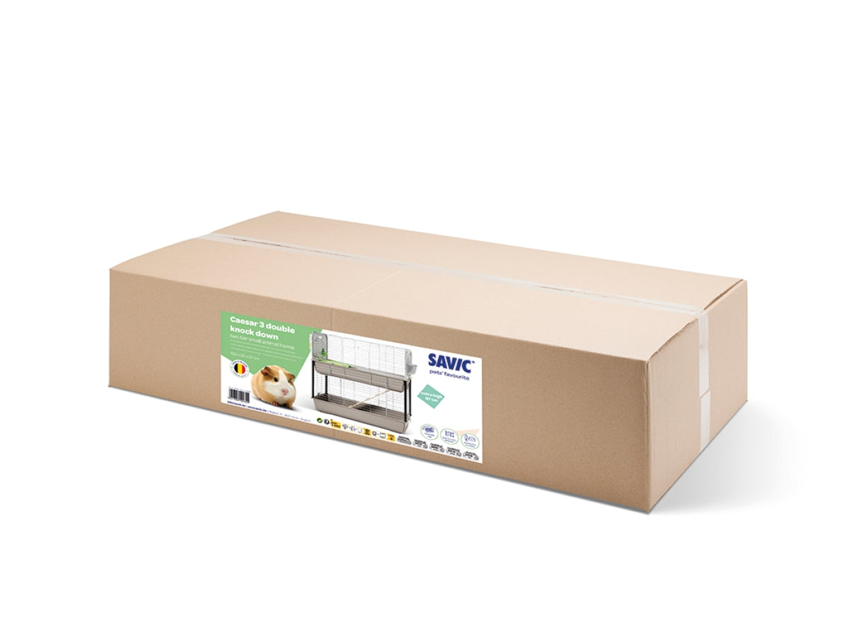 Cage Savic Caesar 3 Double | Cage en kit à deux étages pour petits animaux - La niche&amp;moi