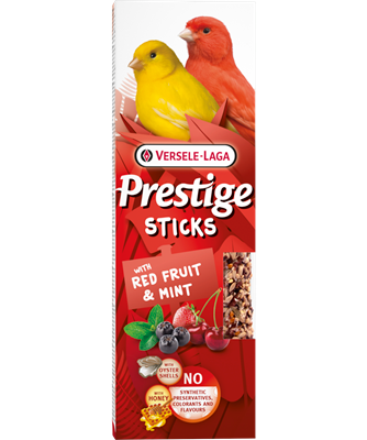 Versele-Laga Prestige Sticks Pour Canaris avec Fruit Rouge & Menthe 60g