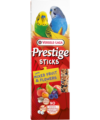 Versele-Laga Prestige Sticks pour Perruches avec Mélange de Fruits & Fleurs 60g