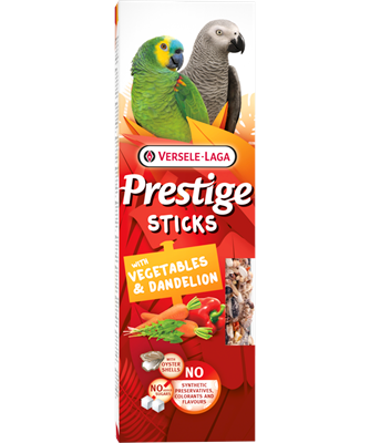 Versele-Laga Prestige Sticks Pour Perroquets avec Légumes et Pissenlits 140g - La niche&amp;moi