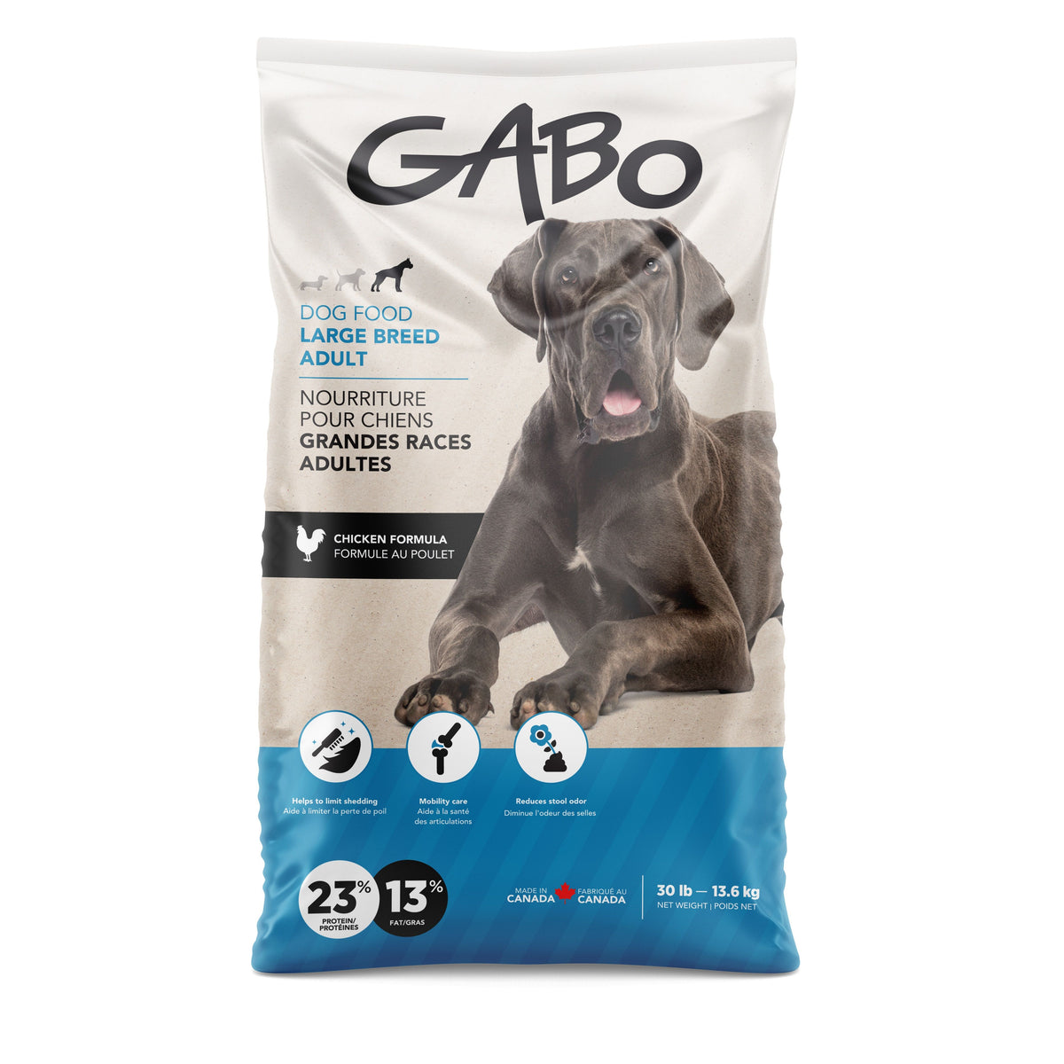 Gabo Nourriture Pour Chien De Grande Race, Adulte - Poulet 30 Lbs - La niche&amp;moi