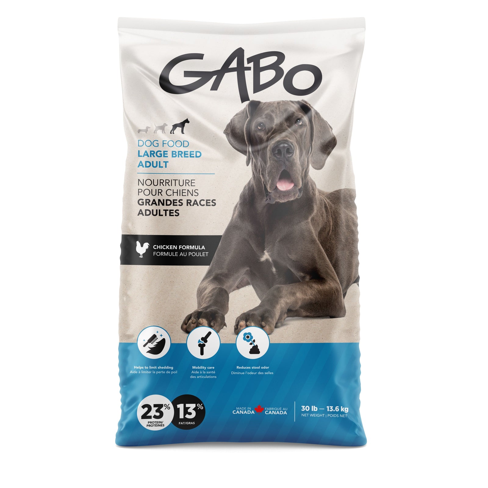 Gabo Nourriture Pour Chien De Grande Race, Adulte - Poulet 30 Lbs - La niche&moi