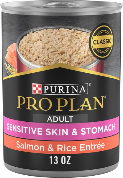 Purina Pro Plan Focus for Dogs, Sensitive Skin and Stomach, Salmon and Rice Entrée 369 g.