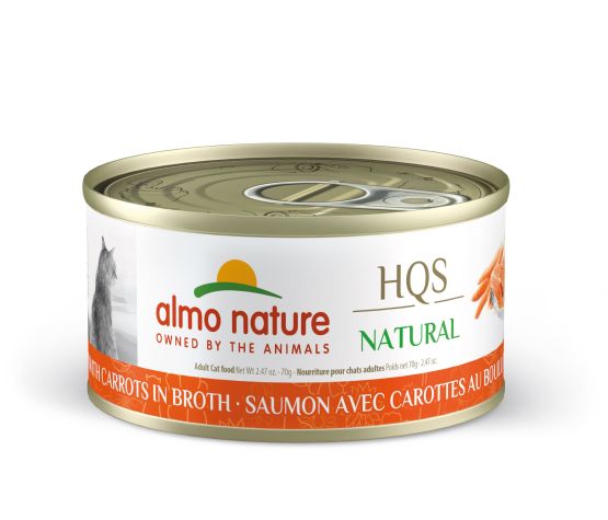 Almo Nature Hqs Natural Chat - Saumon Et Carottes Au Bouillon 70g