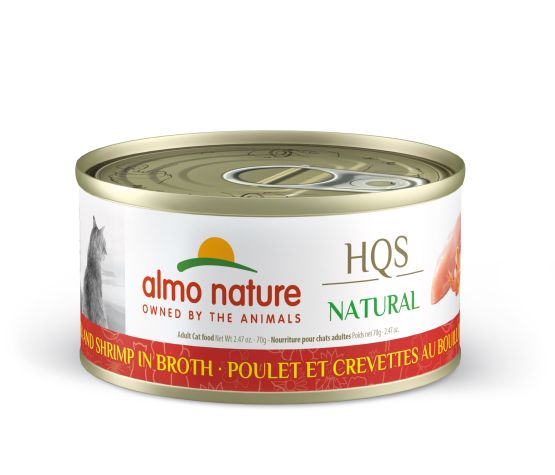 Almo Nature Hqs Natural Chat - Poulet Et Crevette Au Bouillon 70g - La niche&amp;moi
