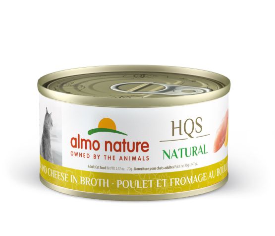 Almo Nature Hqs Natural Chat - Poulet Et Fromage Au Bouillon 70g - La niche&moi