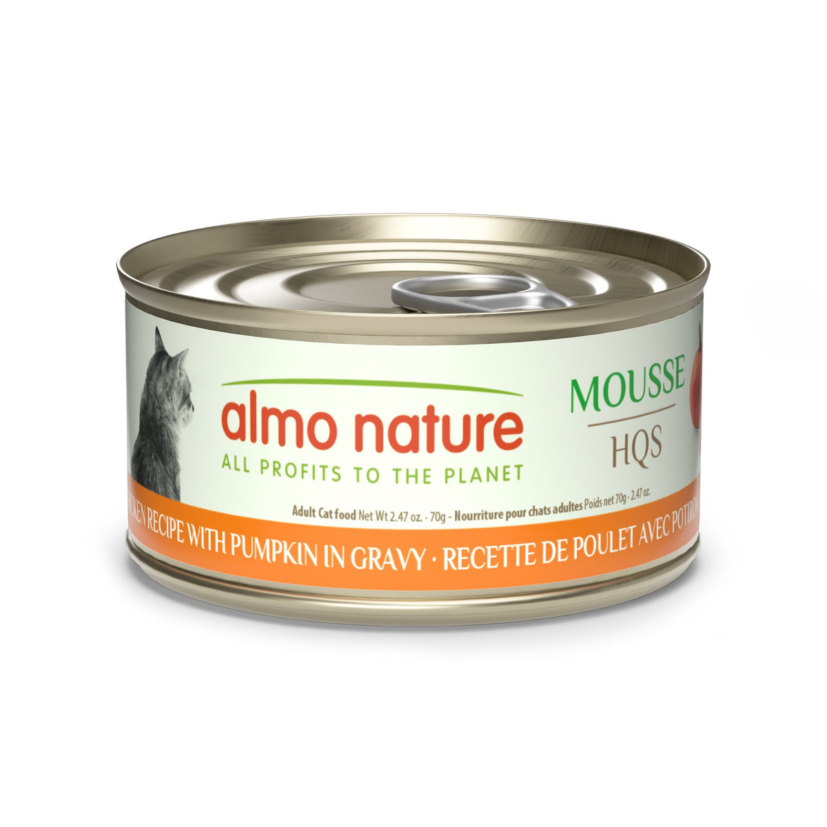 Almo Nature Hqs Natural Chat - Mousse, Recette De Poulet Avec Potiron En Sauce 70gr - La niche&amp;moi