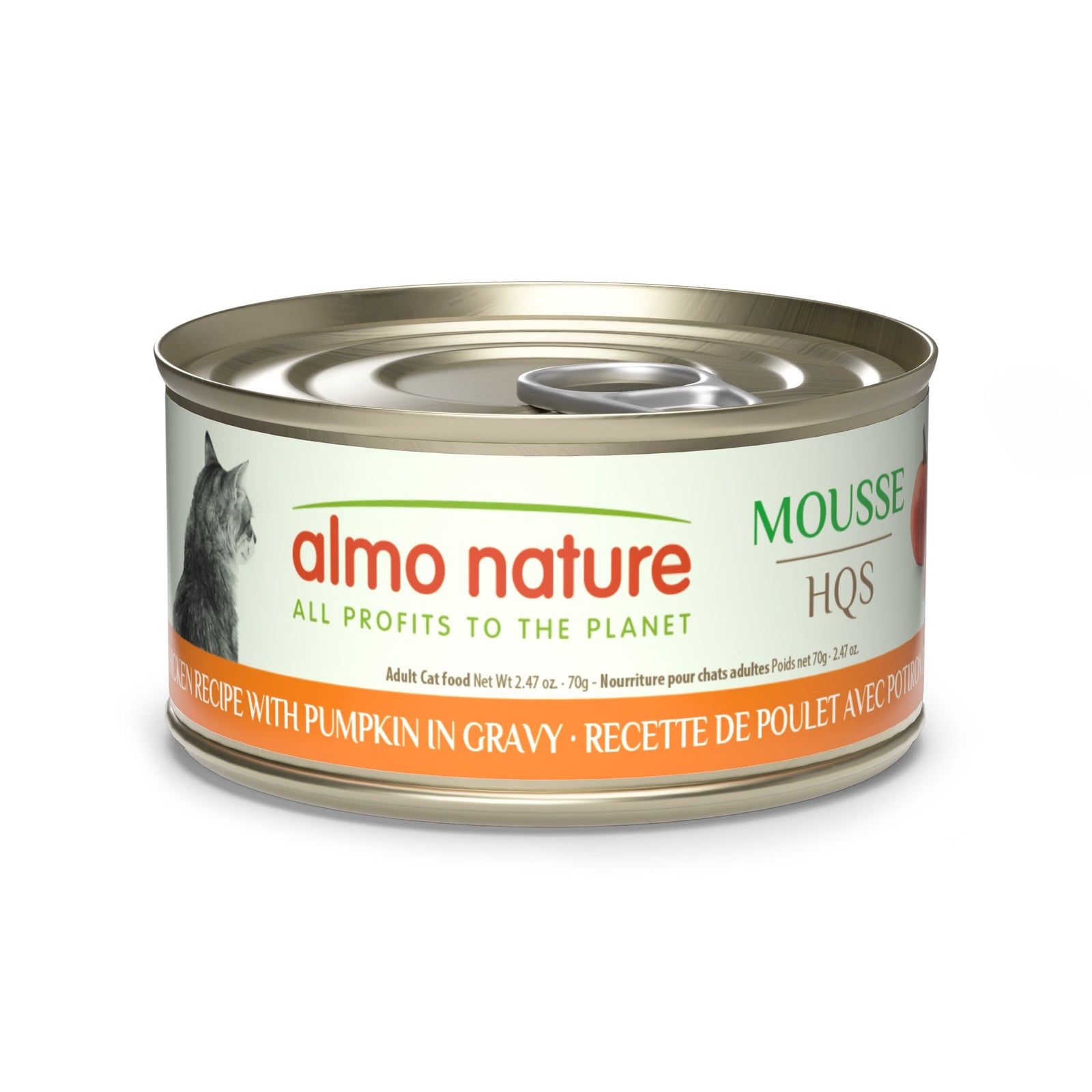Almo Nature Hqs Natural Chat - Mousse, Recette De Poulet Avec Potiron En Sauce 70gr - La niche&moi