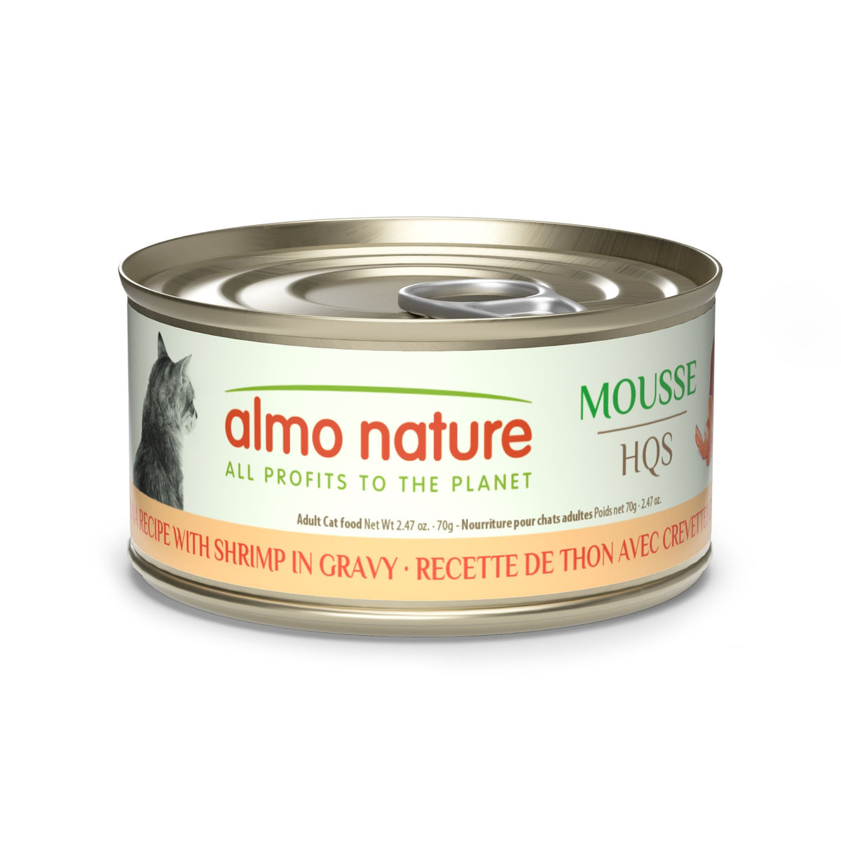 Almo Nature Hqs Natural  - Mousse, Recette De Thon Avec Crevettes En Sauce 70gr - La niche&amp;moi