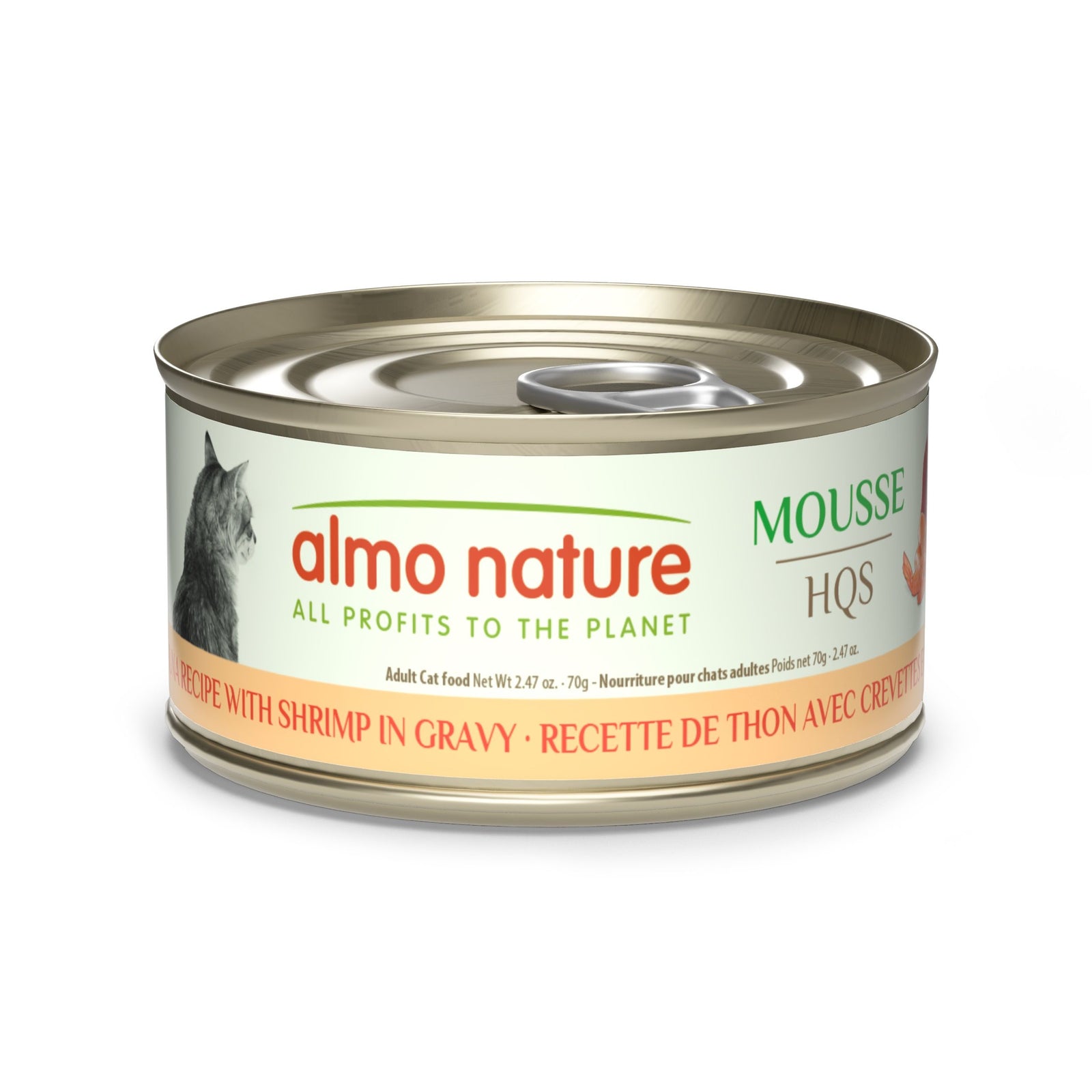 Almo Nature Hqs Natural  - Mousse, Recette De Thon Avec Crevettes En Sauce 70gr - La niche&moi