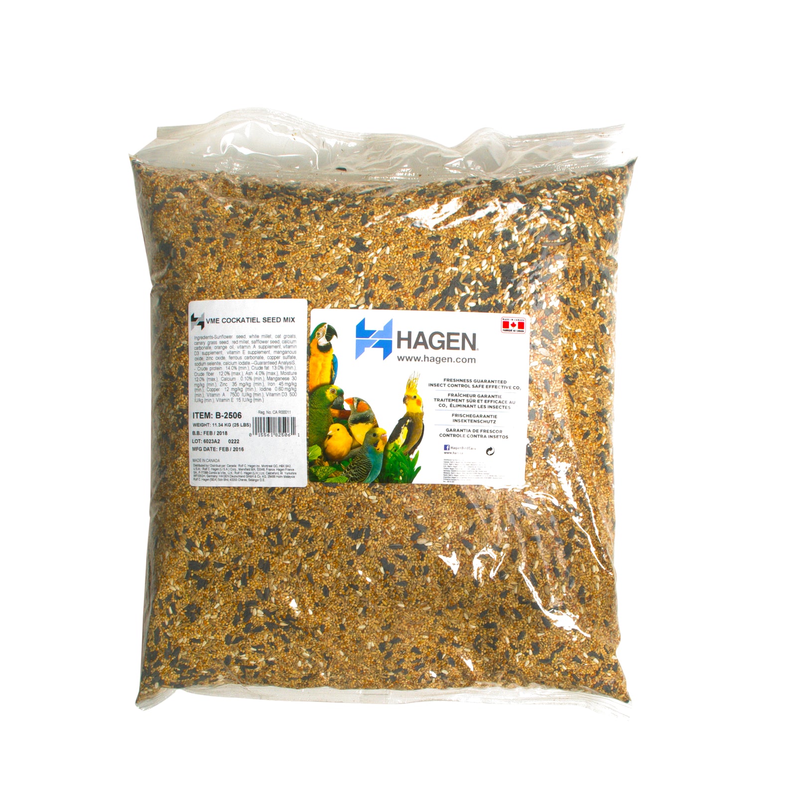 Hagen Cockatiel Seed, 11.34 kg (25 lbs)