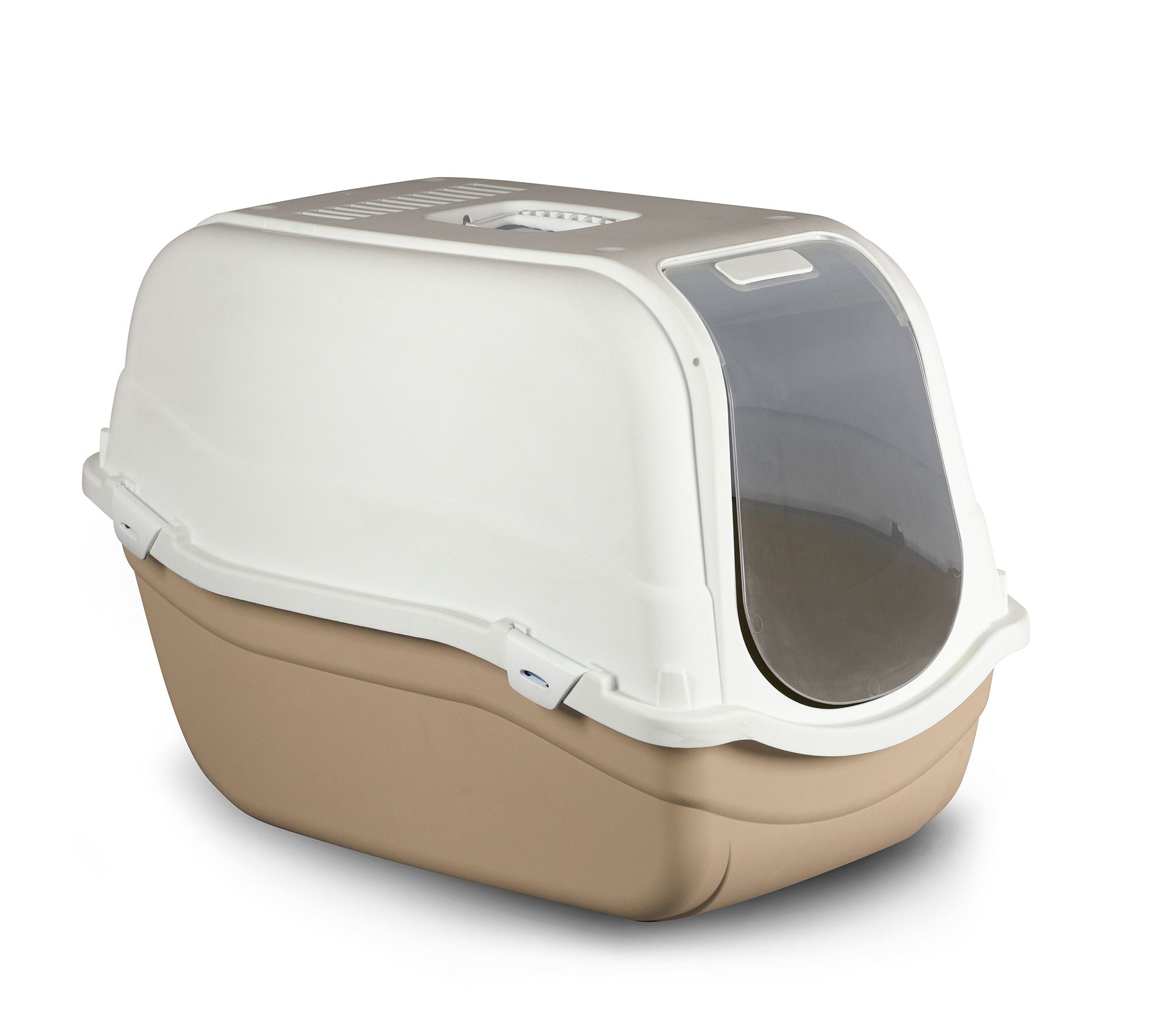 Bergamo Roméo Eco, Maxi Litter Box With Top - Tan & Cream 44x65x46cm