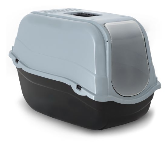 Bergamo Roméo Eco Litter Box With Top - Ice Blue 57x39x41cm