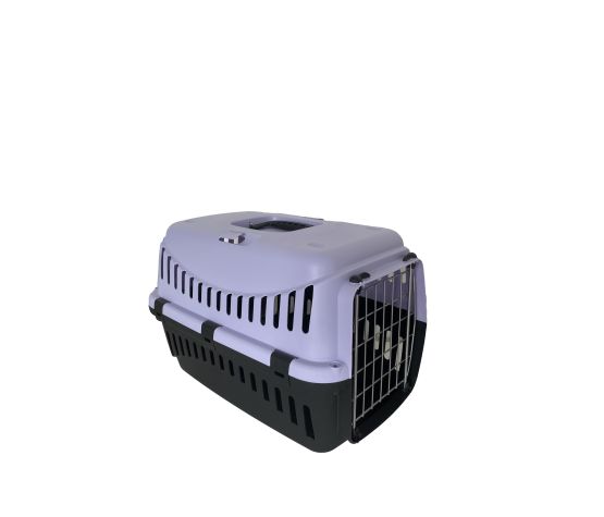 Bergamo Gipsy Eco Pet Carrier With Metal Door - Lilac, Small 46x31x32cm