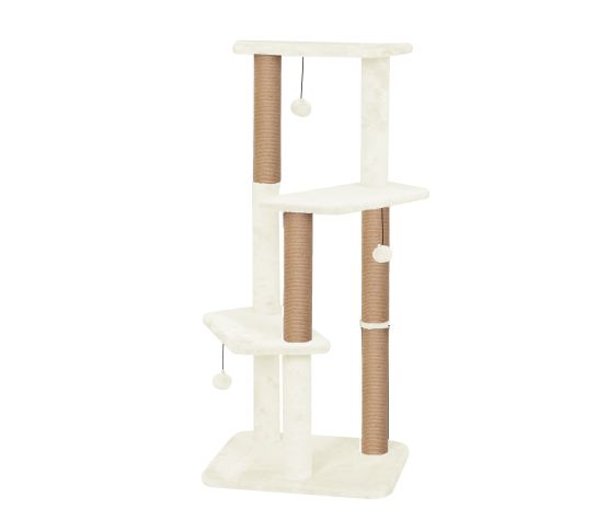 Bud&#39;z Arbre à Chat 3 Niveaux Avec Sisal (50x40x111 cm) Blanc - La niche&amp;moi