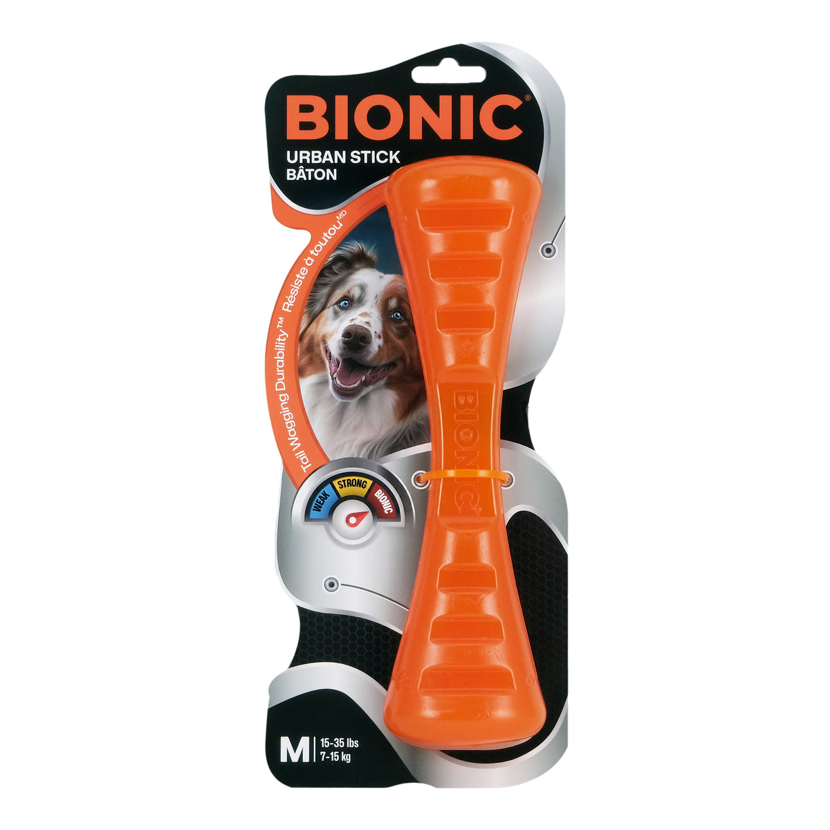 Jouet BIONIC, bâton, moyen, 23 cm (9 po) - La niche&amp;moi
