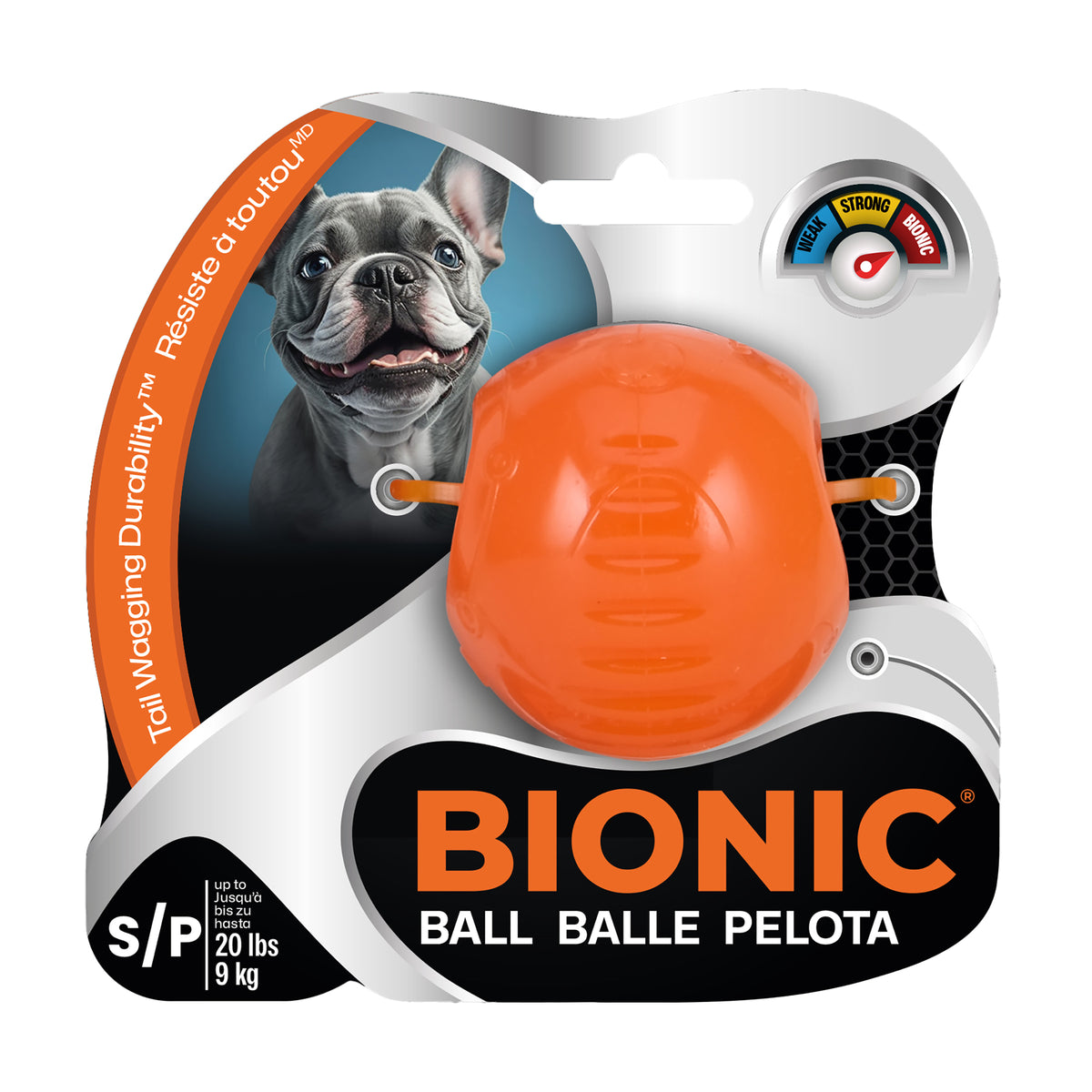 Jouet BIONIC, balle, petit, 5,8 cm (2,25 po) - La niche&amp;moi