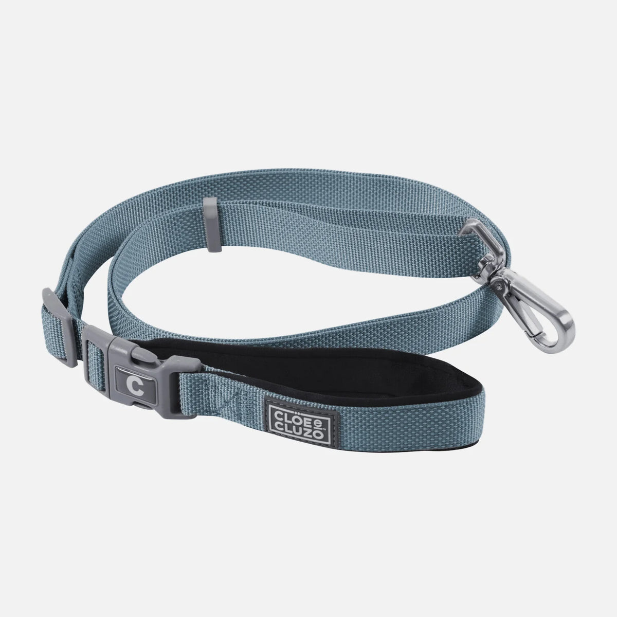 Laisse Cloe &amp; Cluzo pour chien réglable en 5 directions BLEU M/LG - La niche&amp;moi