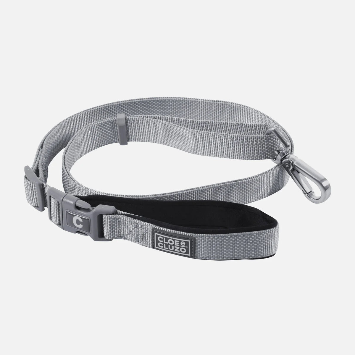 Laisse Cloe &amp; Cluzo pour chien réglable en 5 directions GRIS M/LG - La niche&amp;moi