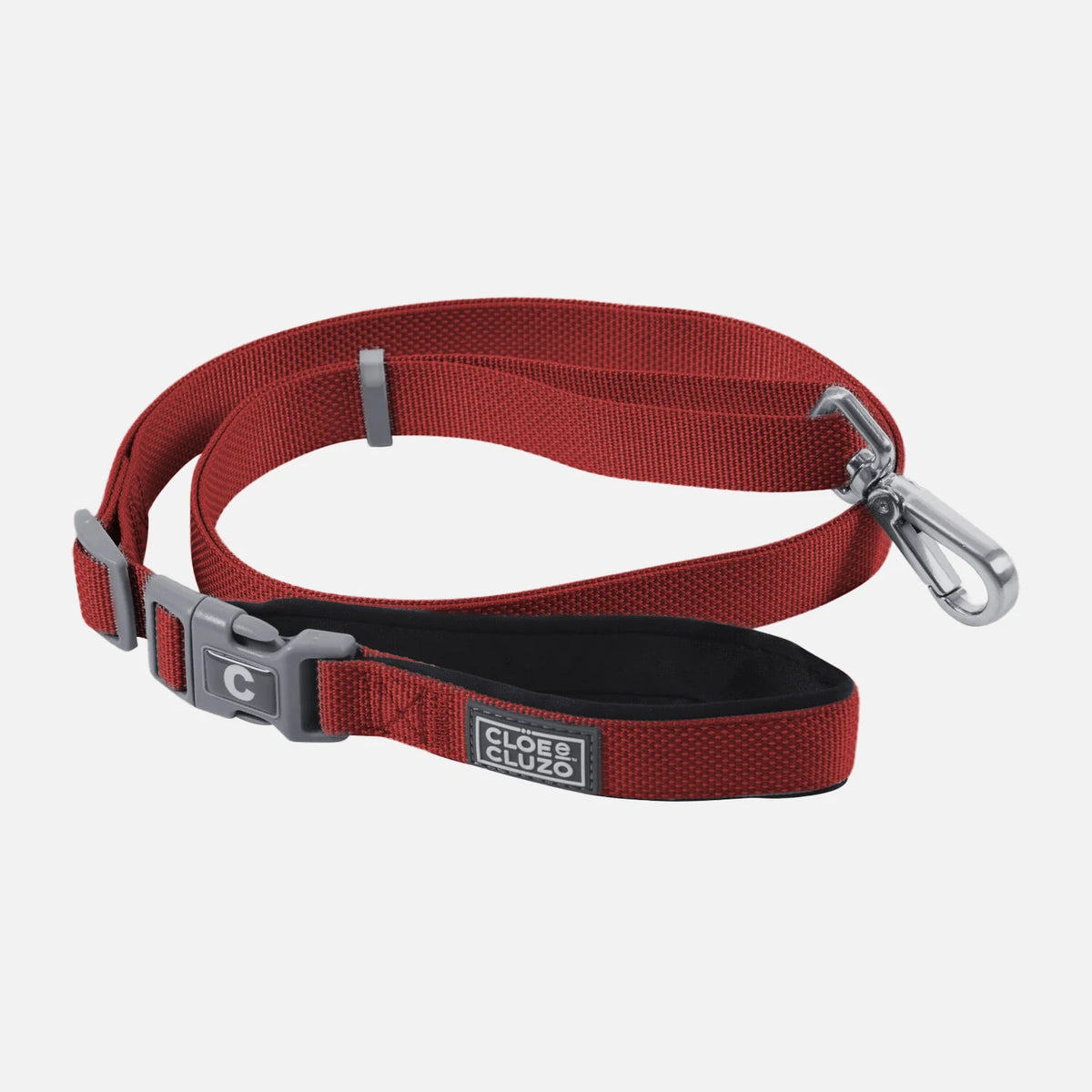 Laisse Cloe &amp; Cluzo pour chien réglable en 5 directions ROUGE M/LG - La niche&amp;moi