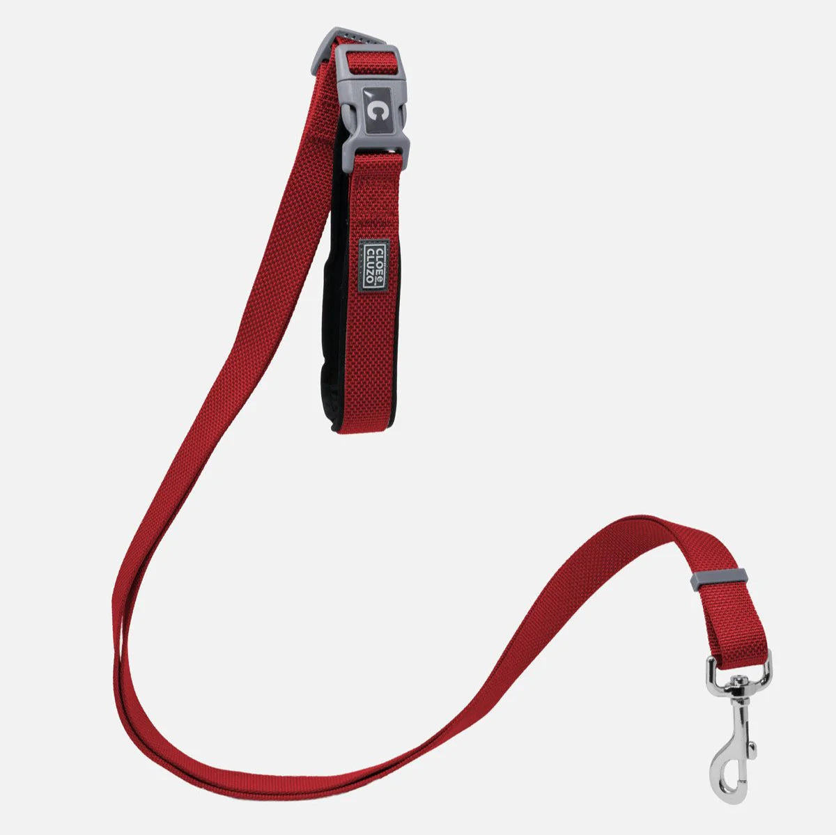Laisse Cloe & Cluzo pour chien réglable en 5 directions ROUGE M/LG - La niche&moi