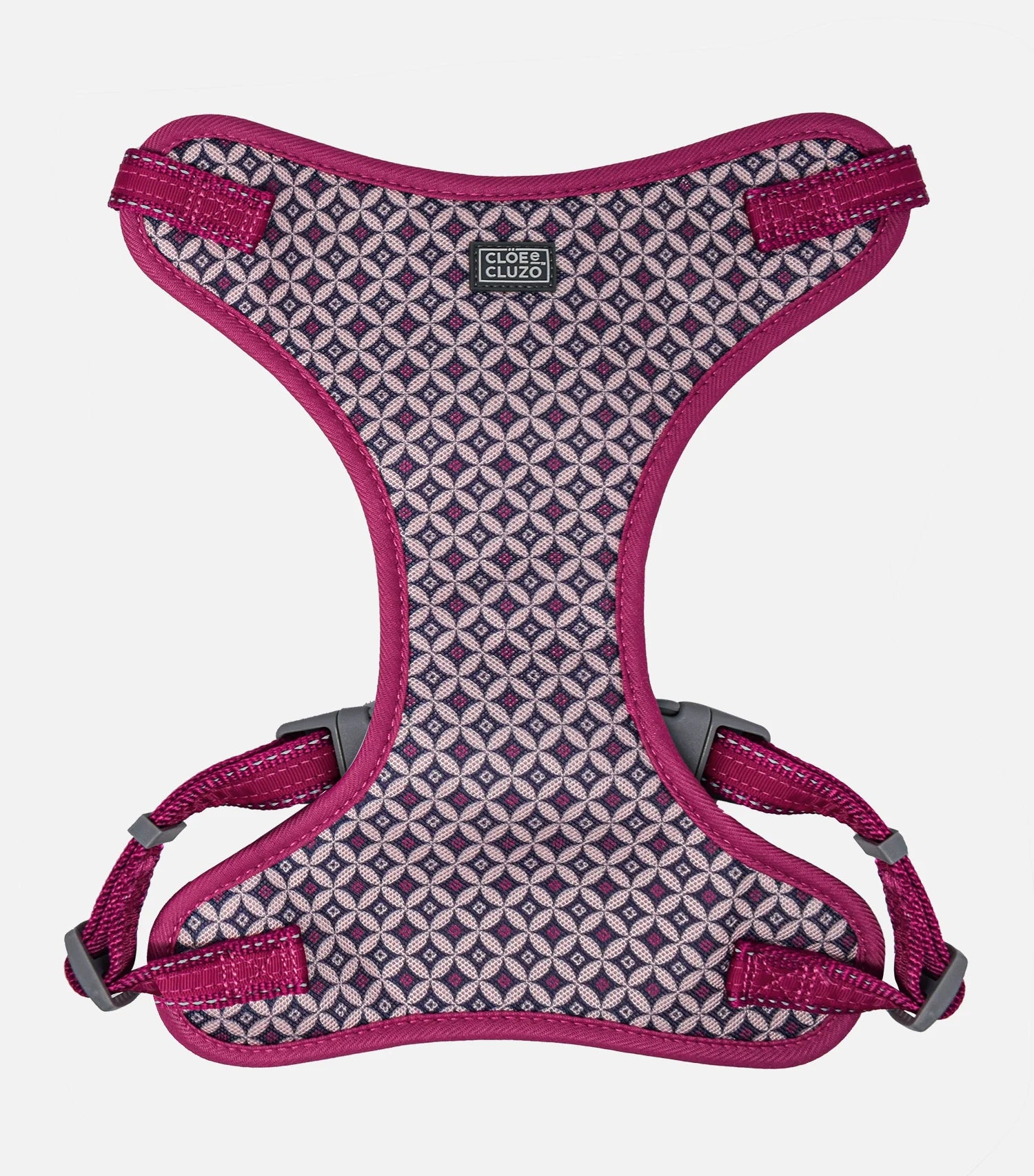 Harnais en maille réglable pour chiens, FLEURS XS/S - La niche&moi