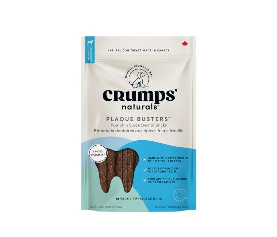 Crumps' Naturals Gâteries Pour Chien, "plaque Busters" 7'' Citrouille Pqt 10